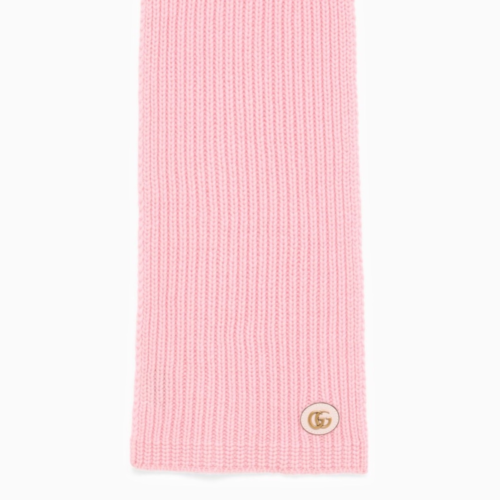 Gucci pink cashmere & wool scarf, brand new with tags